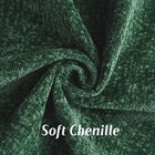 Futei Dark Green Chenille Throw Pillow Covers 26x26 Inch Set Of 2