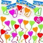 40 Pcs Valentine Exchange Gift Sticky Hands Heart For Kids Goodie Bag Stuffer 