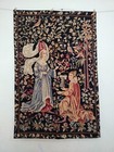 Vintage French Needlepoint Tapestry     Medieval Design Cross-stitch Wall Art T970