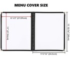 10 Pack 8 5  X 11  Restaurant Menu Covers 2 Pages 4 Views Double Stitched Edge
