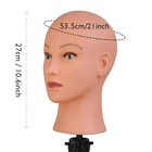 Soft Bald Mannequin Head  Professional Cosmetology Female Head For Wig Making   