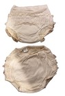 Vintage Baby Girl   s White Rubber Ruffled Panty Diaper Covers Set Of 2 size Small