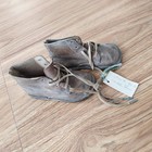 Vintage Brown Leather Baby Shoes Lace Up High Top Antique Toddler Boots 1930 s