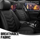 Nappa Leather Sport Seat Covers For Infiniti Qx80 2014-2026 2 Seats Pure Black