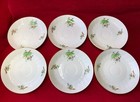 Set Of 6 Herend Porcelain Rosehip Small Cov Bouillon Saucer Dishes 6 25  Painted