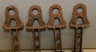 4 Vintage Cast Iron Legs Stand Bracket Industrial Collectible Steam Punk Lot