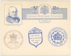 1890 Penny Post Jubilee Illustrated Card Fdc 5 Different Postmarks