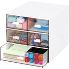 5 Drawer Plastic Desktop Organizer Storage Box Office Stationery Makeup New