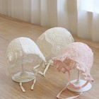 Lace Embroidery Baby Girl Bonnet Hat Summer Breathable Mesh Kids Cap For Newborn