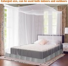 Mosquito Net For Bed Large White Canopy Hanging Net Travel With Storage Bag
