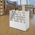 50-slot Blueprint Organizer  Roll File Storage Holder  Movable Roll File Cart