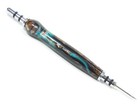 Handmade Double Seam Ripper W sewing Stiletto  Aqua Blue Jade Copper  Acrylic