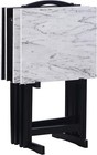 Linon Tray Table Set  15 75 d X 18 9 w X 26 38 h  White