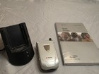 Vintage 2000 Samsung Sch-8500 Sprint Pcs Cell Phone Bundle W  Cradle Base Manual