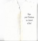 Used Vtg Christmas Card-apx 2 75x6 75 Die-cut Disney Donald Duck Mickey Mouse