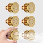 Shower Body Spray Jets With On Off Switch Adjustable Flow 6 Pcs Round-gold