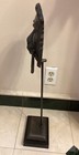 Vintage Large Brass Lion Head  Freestanding Hand Towel Holder
