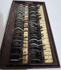 Vintage Optometrist Trial Lens Set In Wooden Case 42 Lenses Missing 4 Lenses