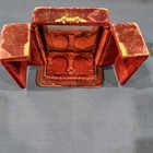     antique 1900 French Victorian  Velvet Case Crystal Perfume Bottles      