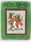 Vintage Stitchkins Mushrooms Crewel Kit 1970s Unopened Small