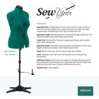 Adjustable Dress Form Mannequin Pinnable Torso For Sewing Us Size 12-18 Female