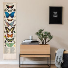 Vintage Butterfly Vertical Tapestry Wall Hanging Long Narrow Wall Art Fabric But