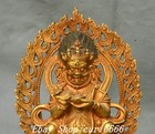 6   Old Tibet Buddhism Bronze Gilt Mahakala Wrathful Deity Buddha Faqi Statue