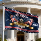 3 Ply 250 Years America Flag - Double Sided Patriotic Eagle 3 X 5 Ft Anniversary