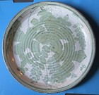 Handmade Studio Pottery Signed 16    Platter Bowl Stoneware Art Glazed Chips Dip