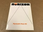 Vintage 1977 Plymouth Horizon Press Kit Information Folder W  Photographs
