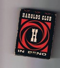 Harolds Club Hotel Casino Front Striker Vintage Matchbook Reno Nevada