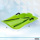 Superio Downhill Snow Sled With Brake Handles For Kids And Adults  35    Green 2pc
