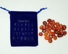 Carnelian Rune Set Healing 25 Pc With Velvet Bag
