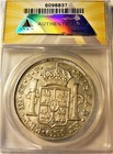 Peru 1819 Lima J p  Silver 8 Reales Anacs Au 55 Details 
