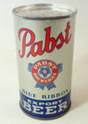 Vintage Nos Pabst Blue Ribbon Export Keglined Display Empty Beer Flat Top Can