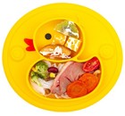 Baby Plate Silicone Toddler Plates Suction Placemat Divided One Size  Yellow 