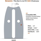 36   Chainsaw Guide Bar 3 8  0 063  114dl Chain For Husqvarna 372 385xp 395 480