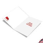12 Christmas Greeting Cards Set With Envelopes - Santa Hat Puppies - Snow