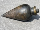 Antique 5 Lb Brass Steel Plumb Bob 6 75  Bridge Builder Surveying Heavy
