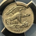 1837 Feuchtwanger Cent Certified Pcgs Au53 Cac    