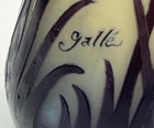 Emile Galle French Cameo Glass Vase Iris Art Nouveau Signed 11 5    Antique
