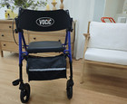 Vocic Rollator Walker W  Seat - 350lb Capacity  8  Wheels - Used