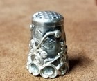 Cute Estate Jewelry Vintage Ornate Thimble 925 Sterling Silver Taxco Mexico  