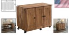 Versatile Vintage Oak Sewing And Craft Cart With Easy Access Storage Solutions