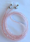 Eyeglass Chain 27  Clear Pink Crystal Beaded Holder Strap Reading Glasses Icandy