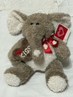 Dan Dee Plush Elephant Brown White Heart Bow Valentines Day Love Stuffed Toy 7 