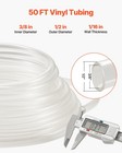 Vevor Clear Vinyl Tubing 3 8  Id X 1 2  Od 50ft Plastic Pvc Tubing Flexible Hose