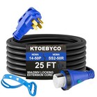 50 Amp Rv Extension Cord 25 Ft 250v Heavy Duty Stw 6 3 8 1 Gauge Pure Copper 