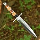 Arkansas Toothpick Dagger Handmade 1095 Steel Double Edge Blade Hunting Knife