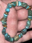Vintage Turquoise Native American Bracelet Free Ship Handmade Nevada 7 Inch